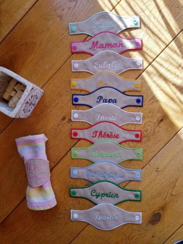 Réalisations de l'Atelier Rosáfil - ronds de serviette brodés